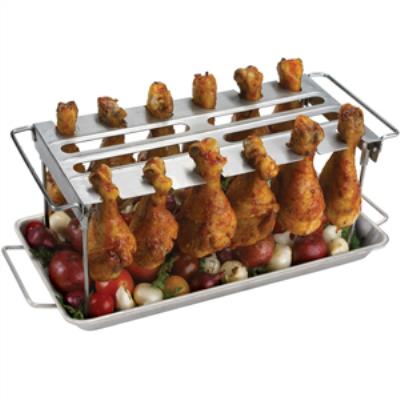 END OF SEASON SALE: Genuine Broil King Stainless Steel Chicken Wing Rack. 50% OFF!  £14.99