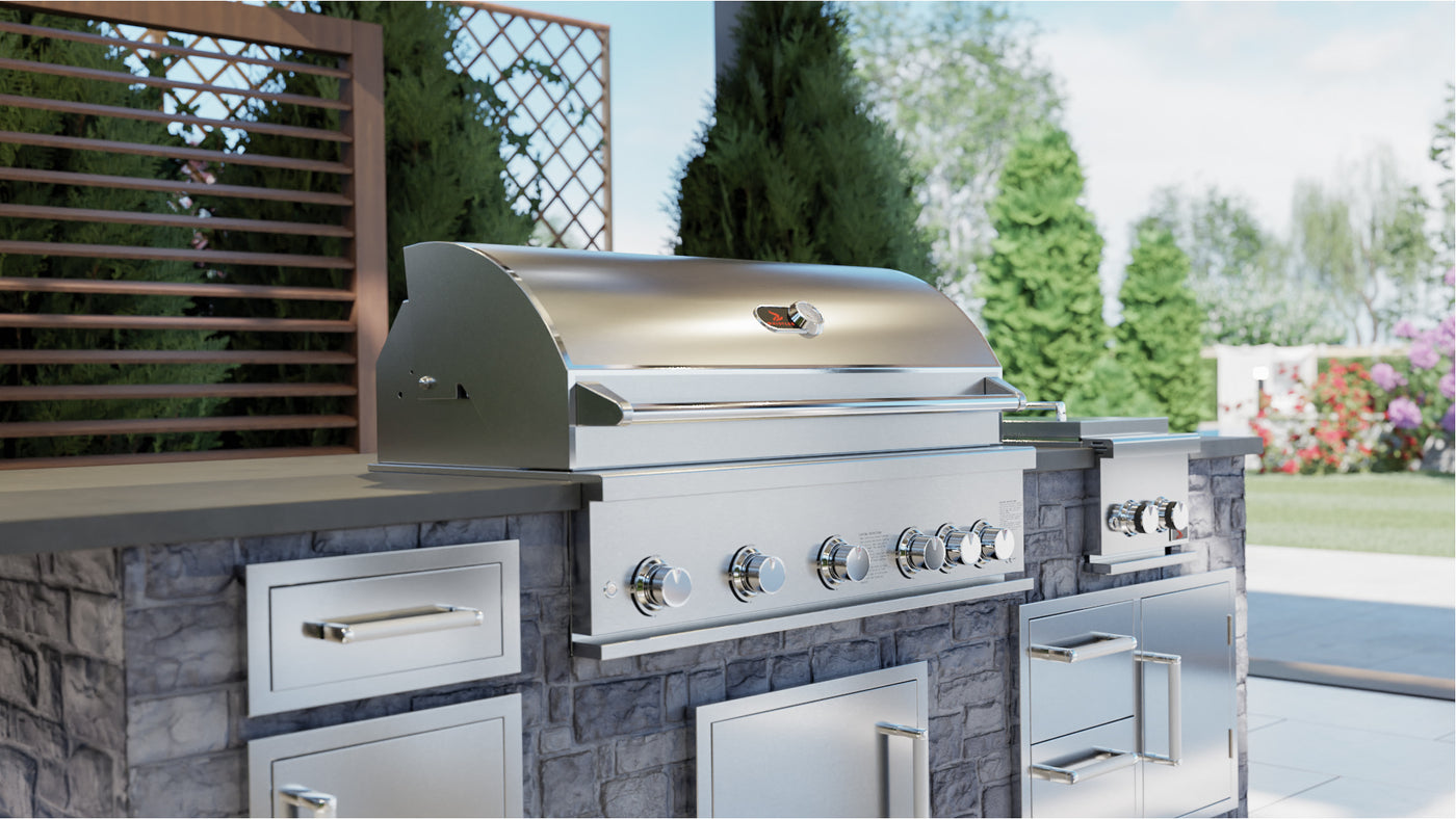 Whistler Burford 5 Burner Built In Gas Barbecue. With FREE Cover and rotisserie kit. £1869.99!