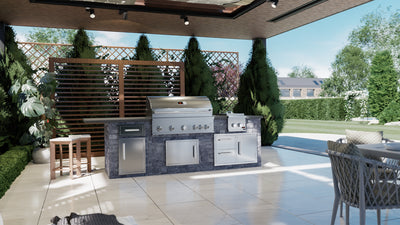 Whistler Burford 5 Burner Built In Gas Barbecue. With FREE Cover and rotisserie kit. £1869.99!