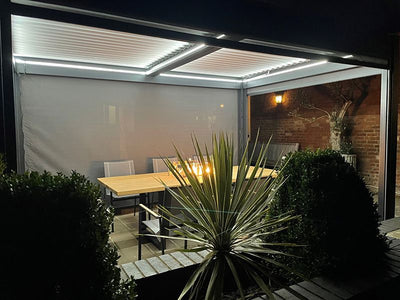 Eclipse Outdoor Gazebo 6m by 4m. With electric louvered roof. Great value £7699!