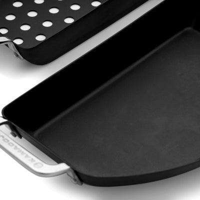 WAREHOUSE CLEARANCE:  Kamado Joe Karbon Steel Half Moon Pan Set. Now 10% off. Only £124.99