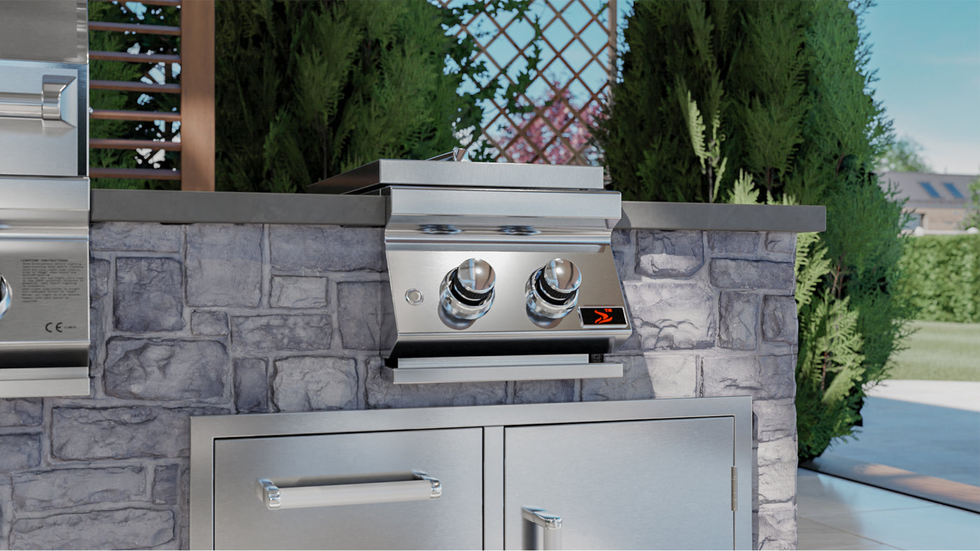 Whistler Burford 3 and 4 Built-In Double Side Burner in 304 stainless steel