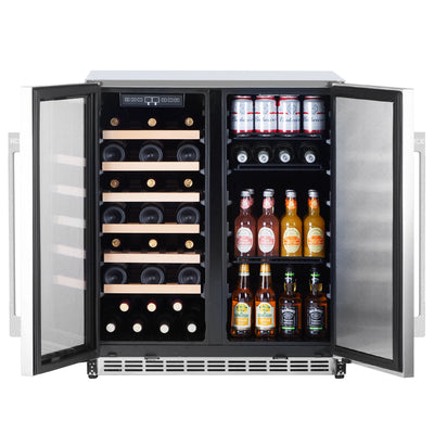Outdoor Kitchen Wine Cooler and Fridge Combo