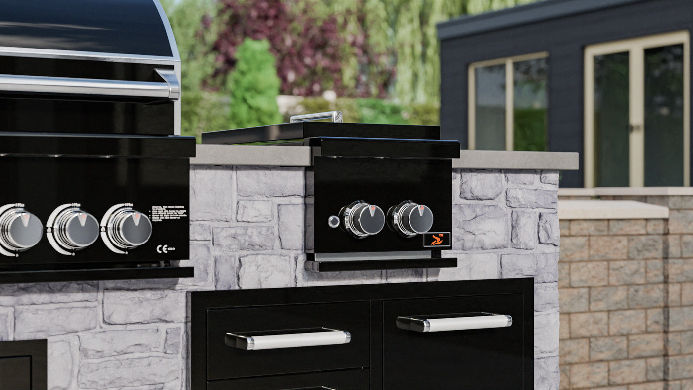 Whistler Burford 5 Series Built-In Double Side Burner in Black Silk