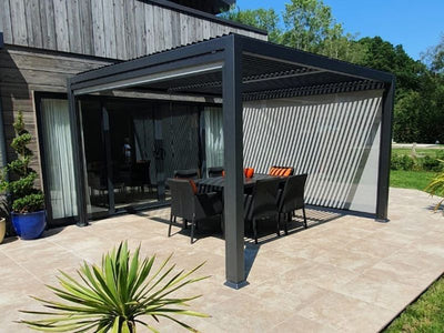 Santorini 3m by 3m manual louvered roof Gazebo. AMAZING VALUE at Only £1499