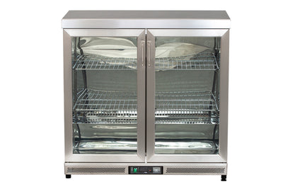 Whistler Cirencester Double Fridge with glass doors and white lights. Only £1399.99