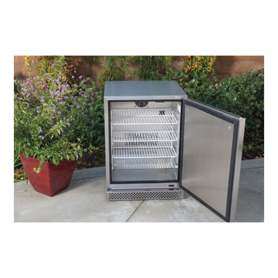 Stainless Steel Single Fridge for a Built In Barbecue by Bull BBQ - Gardenbox