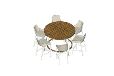 The Life Java Bar Set with 6 Nuna Weatherproof Bar Stools