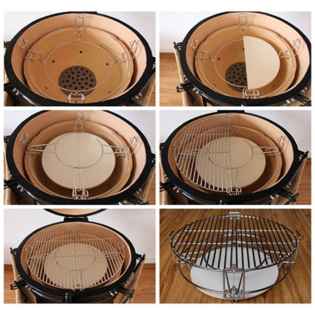 Universal Divide and Conquer Flexible Cooking System for 21" Kamado Charcoal BBQ - Gardenbox