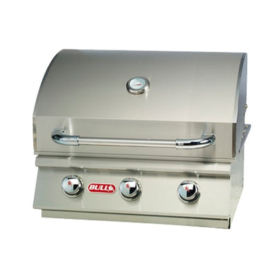 Bull Steer 3 Burner Built In BBQ Natural Gas Stainless Steel Grill Head - Gardenbox