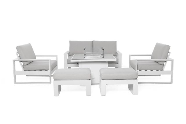 Amalfi 2 Seat Sofa Set with Square Fire Pit Coffee Table by Maze Rattan