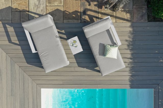 Amalfi Double Sunlounger with Side Table by Maze Rattan