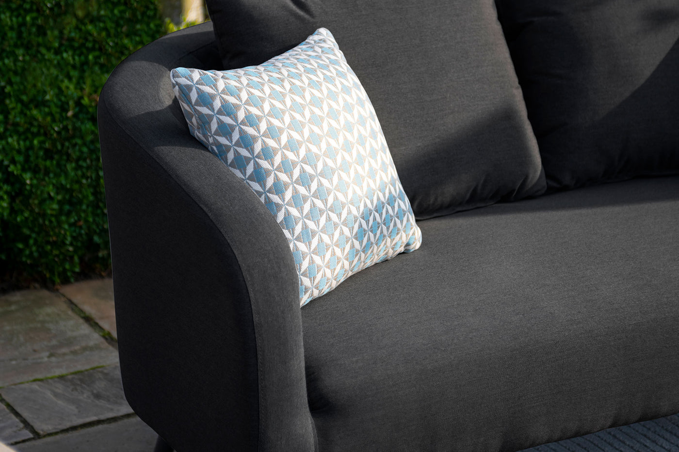 Maze Rattan Ambition 2 Seat Sofa Set In Weatherproof Fabric