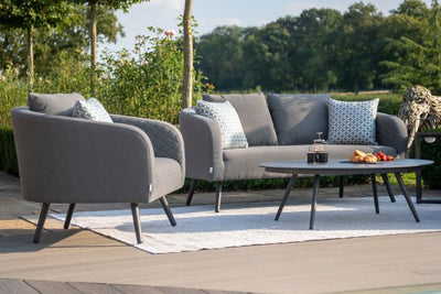 Maze Rattan Ambition 2 Seat Sofa Set In Weatherproof Fabric