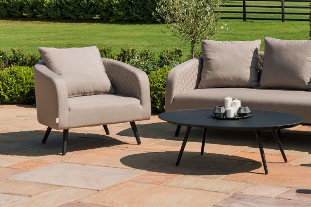 Maze Rattan Ambition 2 Seat Sofa Set In Weatherproof Fabric