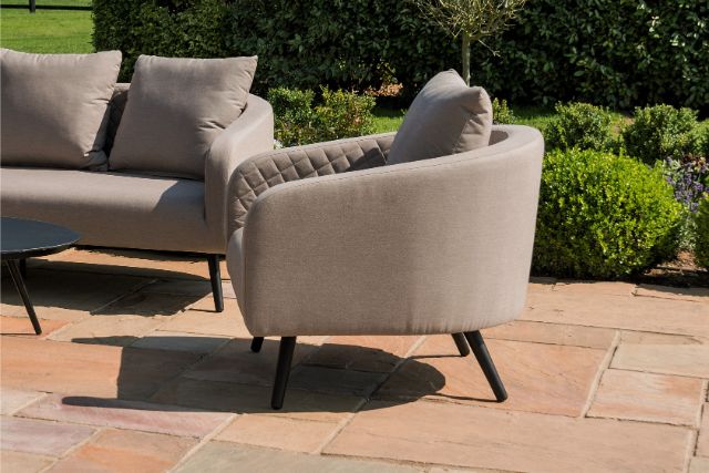 Maze Rattan Ambition 2 Seat Sofa Set In Weatherproof Fabric