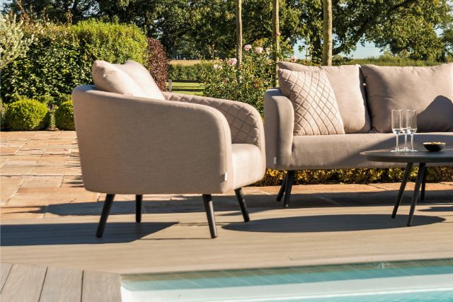 Maze Rattan Ambition 2 Seat Sofa Set In Weatherproof Fabric
