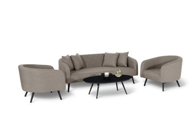 Maze Rattan Ambition 3 Seat Sofa Set In Weatherproof Fabric - Gardenbox