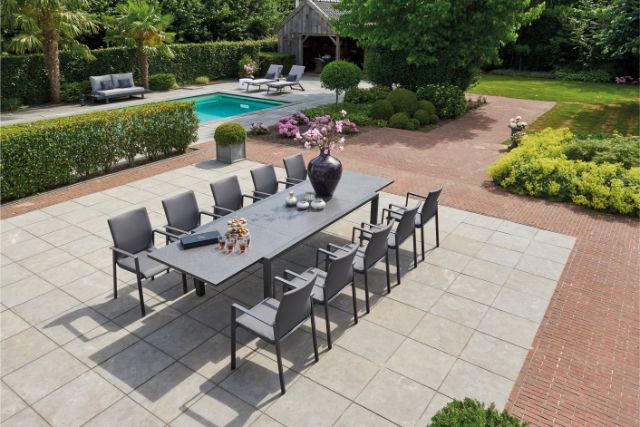 The Life Anabel Extendable Dining set with 10 Sense chairs