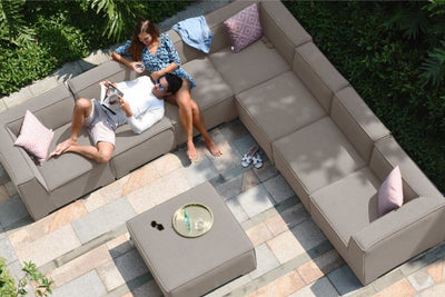 Maze Rattan Apollo Large Corner Sofa Group In Weatherproof Fabric