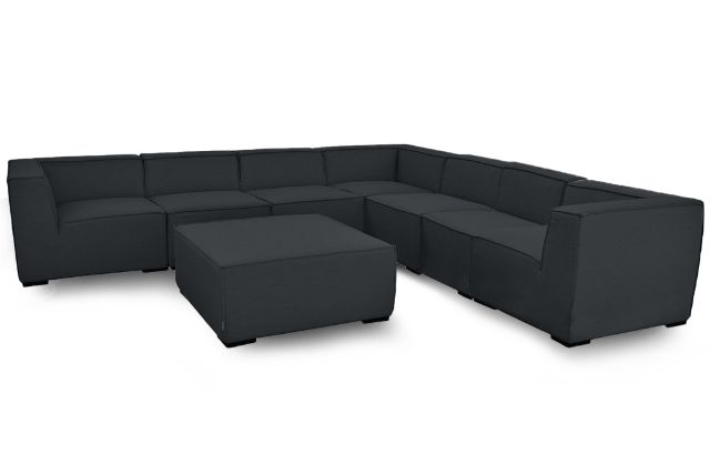 Maze Rattan Apollo Large Corner Sofa Group In Weatherproof Fabric