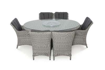 Ascot 6 Seat Oval Dining Set with Weatherproof Cushions by Maze Rattan - Gardenbox