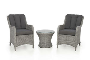 Ascot Bistro Set with Weatherproof Cushions by Maze Rattan - Gardenbox