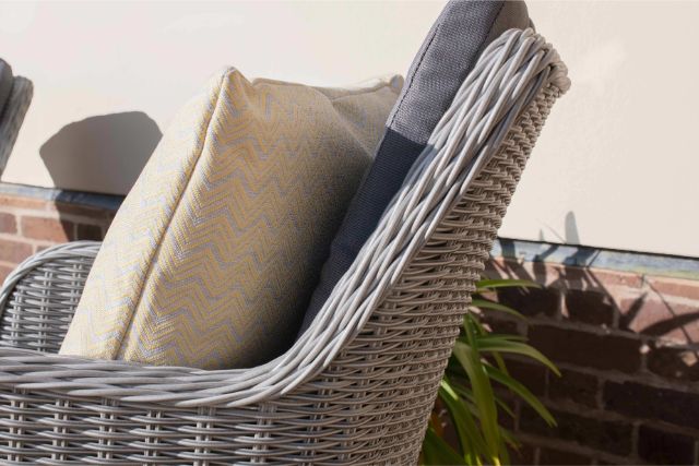 Ascot Bistro Set with Weatherproof Cushions by Maze Rattan - Gardenbox