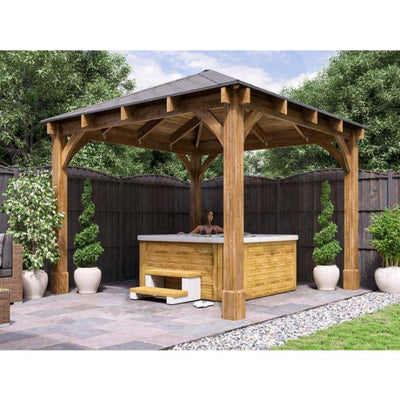 Bespoke Hand Built Wooden Outdoor Gazebo. Prices from £1999. Ask for details