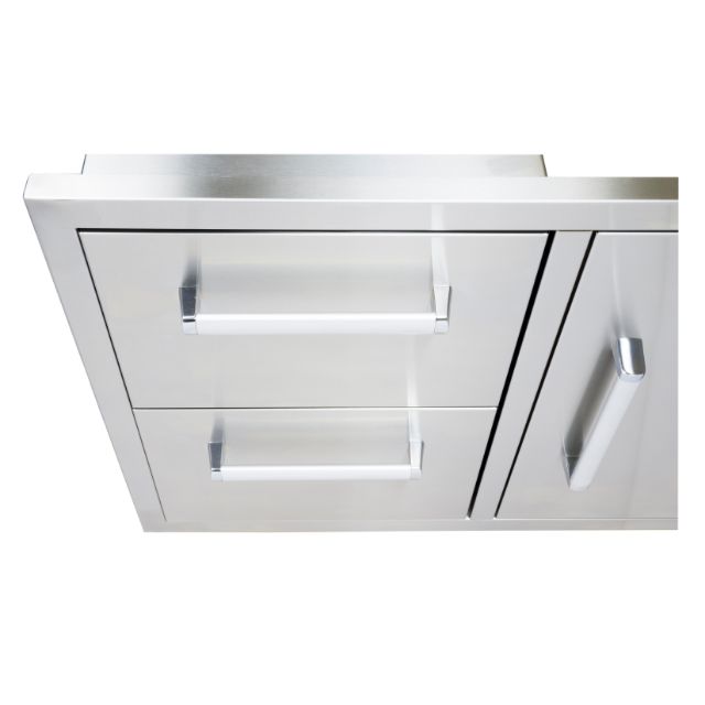 Whistler Burford Built-In Double Drawers and Door Unit in 304 stainless steel