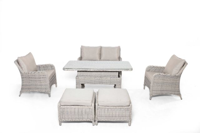 Cotswold 2 Seater Sofa Dining Set with Rising Table by Maze Rattan