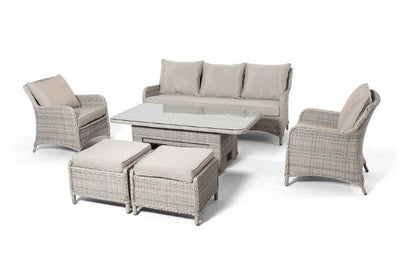 Cotswold 3 Seater Sofa Dining Set with Rising Table by Maze Rattan