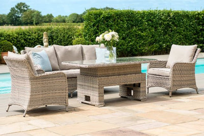 Cotswold 3 Seater Sofa Dining Set with Rising Table by Maze Rattan