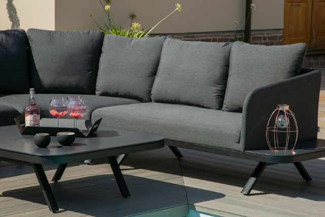 Maze Rattan Cove Corner Sofa Group In Weatherproof Fabric