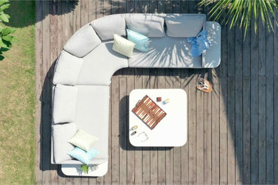 Maze Rattan Cove Corner Sofa Group In Weatherproof Fabric