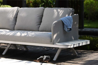 Maze Rattan Cove Corner Sofa Group In Weatherproof Fabric