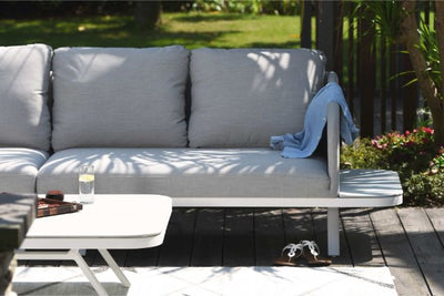 Maze Rattan Cove Corner Sofa Group In Weatherproof Fabric