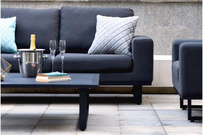 Maze Rattan Ethos 2 Seat Sofa Set In Weatherproof Fabric