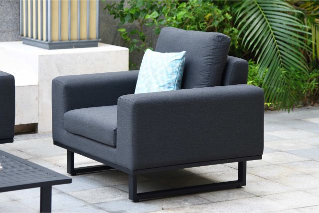 Maze Rattan Ethos 2 Seat Sofa Set In Weatherproof Fabric