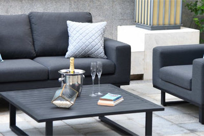 Maze Rattan Ethos 2 Seat Sofa Set In Weatherproof Fabric