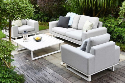 Maze Rattan Ethos 2 Seat Sofa Set In Weatherproof Fabric