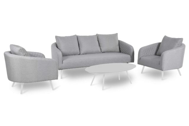 Maze Rattan Ambition 3 Seat Sofa Set In Weatherproof Fabric