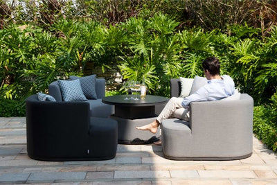 Maze Rattan Snug Lifestyle Suite with Rising Table