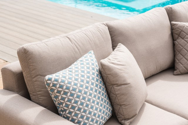 Maze Rattan Ethos Corner Sofa Set In Weatherproof Fabric - Gardenbox