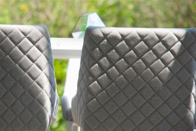 Maze Rattan Regal 4 Seat Round Bar Set In Weatherproof Fabric