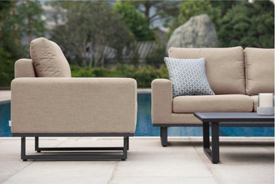 Maze Rattan Ethos 2 Seat Sofa Set In Weatherproof Fabric