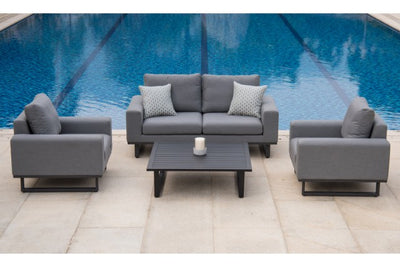 Maze Rattan Ethos 2 Seat Sofa Set In Weatherproof Fabric - Gardenbox