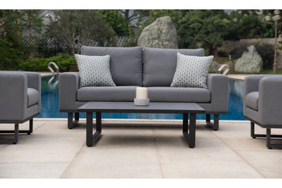Maze Rattan Ethos 2 Seat Sofa Set In Weatherproof Fabric - Gardenbox