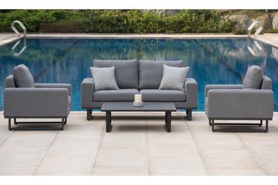 Maze Rattan Ethos 2 Seat Sofa Set In Weatherproof Fabric - Gardenbox
