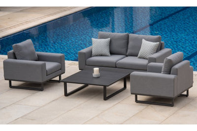 Maze Rattan Ethos 2 Seat Sofa Set In Weatherproof Fabric - Gardenbox